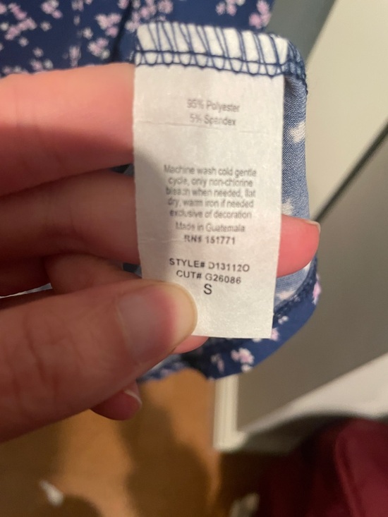 Gilli Navy Dress with Pink Floral Design, S, NWT - Picture 11 of 12